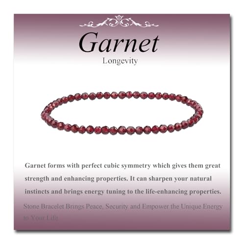 MASSIVE BEADS Natural Genuine Gemstone Beads Healing Crystal Chakra Reiki Jewelry Faceted Round Beads Bracelets 3mm - color: Garnet