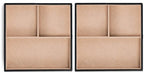 Glenor Co Jewelry Organizer Tray - Set of 2 - Stackable 6 Slots Jewelry Storage Trays - Display on Dresser or Drawer - Compatible with Other Trays - Black - size: Square - 3 Slot x 2