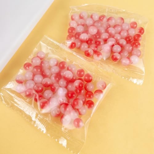 100 Pack 8mm Glass Beads for Jewelry Making, Graduated Color Mix, Bulk DIY Craft Supplies - color: Color5