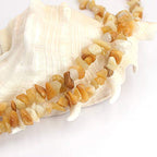 Jewelry Making 6-8mm Gemstone Fluorite Indian Moss Black Onyx Agate Aventurine Jade Opalite Carnelian Chips Beads Strand 34" (Yellow Aventurine Jade) - color: Yellow Aventurine Jade
