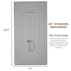The Beadsmith Bead Board, Grey Flocked, 5 U-Shape and 6 Straight Channels, 10 x 20.5 inches, Design Boards for Creating Bracelets, Necklaces and Other Jewelry - size: 40" - 5 Channel