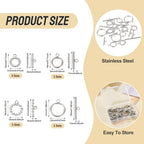 12 Sets OT Toggle Clasps Stainless Steel Toggle Jewelry Clasps T-Bar Closure Clasp Fastener IQ End Connectors for DIY Necklace Bracelet Jewelry Making - color: Stainless Steel-OT Clasp