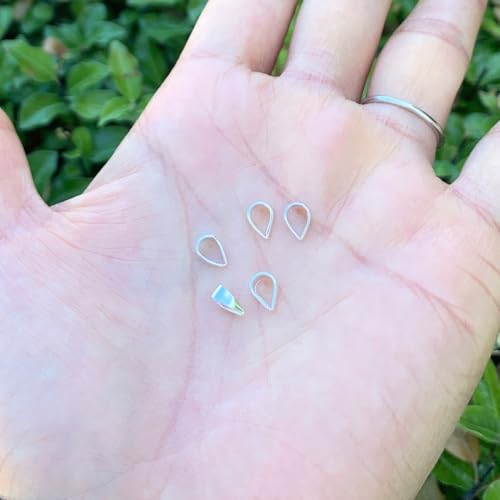 10pcs Adabele Authentic 925 Sterling Silver Hypoallergenic Pendant Clasp Soldered Folding Donut Bail Loop 6mm x 4mm Small for DIY Craft Jewelry Making SS181-1 - color: Sterling silver, size: 6mm X 4mm - 10pcs