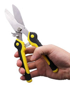 Aviation Tin Snips 9 Inch Heavy Duty Metal Cutter Shears Straight Cut for Cutting Metal Sheet, Chicken Wire, Artificial Flowers, Easy Grip, Stainless Steel Cutter