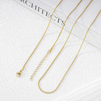 12 Pack Snake Chain Necklace Bulk Gold Plated Stainless Steel Necklace Chain for DIY Jewelry Making - color: Gold 18 Inches
