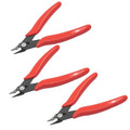 5 Inch Micro Wire Flush Cutters, 3Pcs Spring Loaded Precision Wire Snips for Jewelry, 3D Printing, Electronics & Crafts - Red - color: Red