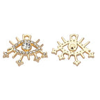 Pack of 20 Rhinestone Charms Gold Plated Pendants Pave Crystal Accessories for Necklace Bracelet Jewelry Making DIY Crafting - color: (Classic Eyes of Horus)VID60101