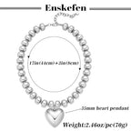 Gold Heart Pendant Necklaces for Women Colorful Acrylic Resin Beaded Choker Necklace Fashion Chunky Statement Beaded Heart Necklace - color: White-gold