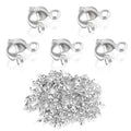 500Pcs Metal Bead Tips Knot Covers, Crimp Beads for Jewelry Making, Knot Covers Bead Tip Knot Covers Crimp Bead Covers, Ends Knot Covers for DIY Bracelet Jewelry Making(Silver)