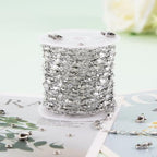 KYUNHOO 4 Meters Rose Flower Jewelry Chains for Making Necklace Bracelet Silver Craft Chain Bulk Stainless Steel Jewelry Chain Roll for Women Men DIY Handcrafts - color: Rose Silver