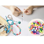 400 Pcs Red Acrylic Round Loose Beads with 1.7mm Hole, 8mm Bulk Beads Acrylic Small Beads for Bracelets Necklaces Earring Making Supplies - color: Red, size: 8mm - 400Pcs