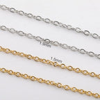 SMYHTGLIF 2 Rolls Total 65.6 Feet Oval Cable Chain for Jewelry Making Gold & Silver Stainless Steel Jewelry Making Chains DIY Craft Jewelry Findings - size: 1.9×1.5mm