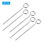 PATIKIL 200Pcs 304 Stainless Steel Jewelry Eye Pins 22mm 22 Gauge Silver Open Eye Pins for Jewelry Making DIY Craft Necklaces Bracelets Earrings - color: Silver, size: 22mm