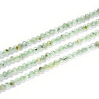 Adabele 15 Inch Natural Green Prehnite Healing Gemstone 3mm (0.12 Inch) Tiny Small Faceted Round Loose Beads Stone Spacer (105-115pcs) for Craft Jewelry Making GK3-12 - color: Green Prehnite, size: 3mm (0.12") - 15 inch/1 strand