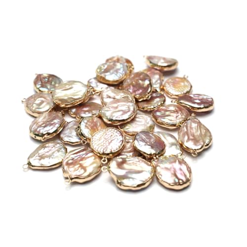 5 Pcs Natural Pearl Pendants Irregular Freshwater Pearl Pendant Charms for Jewelry Making Necklace Bracelet DIY Gift - color: purple