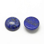 Fashewelry 50Pcs Natural Lapis Lazuli Cabochon Stone Half Round Beads 12mm Flat Back Gemstone Chakra Healing Crystal Dome Cover Cabs for Jewelry Making - color: 5-Dyed Lapis Lazuli, size: 12x5mm