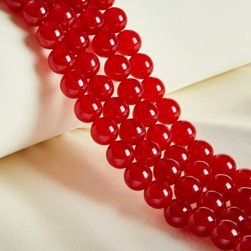 100pcs 6mm Carnelian Beads Natural Gemstone Beads Round Loose Beads for Crafting and Jewelry Making - color: Carnelian, size: 6mm