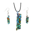 Glass Water Drop Shape Glaze Spiral Dangle Earrings Lampwork Handmade Glass Bead Geometric Earrings for Women Jewelry - color: Hollow Swirl