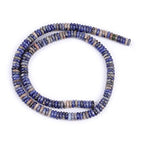 JOE FOREMAN 2x6mm Natural Blue Sodalite Jasper Stone Heishi Disc Rondelle Spacer Beads for Jewelry Making Full 15" Strand Energy Stone Healing Power Crystal - color: Blue Sodalite Jasper 2