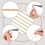 Lemonkey 24 Pack Necklace Chains Bulk,Bronze Plated DIY Cable Link Chains for Jewelry Making 24 Inches - color: Bronze, size: 24inch