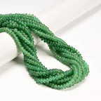 ICAI 4x6mm Natural Rondelle Beads – Loose Gemstone Spacers for DIY Jewelry Making (Green Aventurine) - color: Green Aventurine, size: 4x6