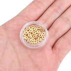 BEADIA 14K Gold Plated Disk Spacer Beads 4x1.2mm 50pcs for Jewelry Making Findings Non Tarnish - color: 14K Gold, size: 4x1.2mm Disk