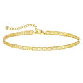 DEARMAY 14K Gold Plated Ankle Bracelets Set for Women Waterproof, Anklets for Women Cuban Link Layered Pack Jewelry Gift - color: Gold Anklet-U