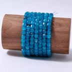 Natural Faceted Apatite Cube Stone Beads 5-5.5mm 60pcs/str Loose Square Semi Gemstone Stone Beads for Making Bracelets Necklace Earrings - color: Apatite