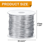 Funrous 5 Rolls 5 Size Jewelry Wire 18, 20, 22, 24, 26 Gauge Copper Wire Kit Jewelry Beading Bendable Craft Metal for Making Crafts, Sculpting with a Pliers(Silver) - color: Silver