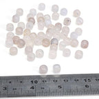 BEADIA Natural White Agate Flat Cut Round Drum Stone 8mmx7mm Loose Semi Gemstone Beads for Jewelry Making 38cm - color: White Agate