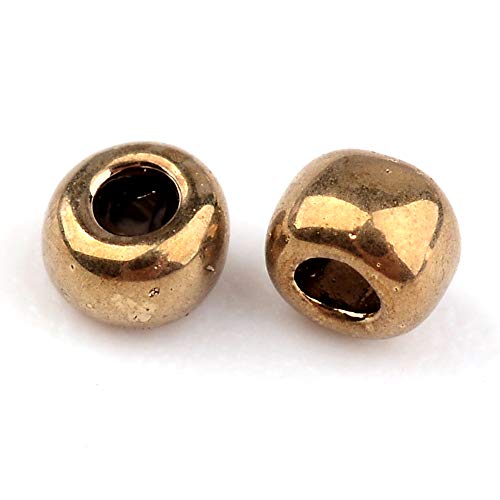 Craftdady 12/0 Metallic Tiny Round Glass Seed Beads 2mm Loose Pony Ball Spacer Beads DarkGoldenrod About 3300Pcs for Jewelry Making Hole: 0.3mm - color: Metallic DarkGoldenrod, 2mm