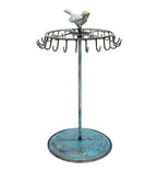 Golden Turquoise Bird Rotating Necklace Holder Bracelet Stand/Jewelry Organizer/Jewelry Tree - color: Golden Turquoise