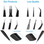 YHYZ 3PCS Precision Tweezers Set, Premium Stainless Steel Anti-Static ESD Tweezes, Suitable for Tweezers, for Craft, Electronic, Soldering, Model, Hobby, Jewelry Making Laboratory - style: 3pcs, Version 1