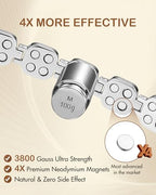 Feraco Pure Copper Bracelets for Women, 4X Ultra Strength Magnetic Bracelet with 3800 Gauss Neodymium Magnets & Dazzling Austrian Cut Crystals Stone, Adjustable Jewelry Gift - style: Radiant Square Shine - Silver