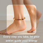 Amazing Gemstone Crystal Anklet Ankle Bracelets for Women - Waterproof Beaded Healing Crystal Anklets, Plus Size Chakra Gemstone Bead Anklet - color: Mookaite, style: Plain