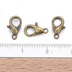 HDSupplies 100 Pieces - Lobster Clasps - Antique Bronze - 10x6mm w/ 1mm Hole - color: Antique Bronze, size: 10x6mm