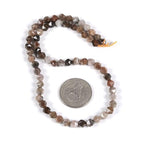 Petrified Wood Fossil 6mm Gemstone Triangle Faceted Round Loose Beads Strand 15.5" DIY Jewelry Making - color: Petrified Wood Fossil