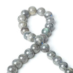 100Pcs Natural Stone 6mm Grey Moonstone Round Loose Gemstone Energy Healing Beads Hole Size 1mm DIY Smooth Beads for Bracelet Necklace Earrings Jewelry Making - color: Grey Moonstone, size: 6mm