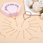 Beebeecraft 1 Box 20Pcs Chain Extender for Jewelry Making 18K Gold Plated Necklace Chain Extender with 3D Teardrop End Charm 2 Inch for Bracelet DIY - color: Gold-teardrop