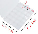 Yansanido 24 Grids Jewelry Organizer, 7.5 In x 5.2 In Fixed Clear Plastic Storage Box Earring Tool Small Items Containers (1)