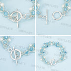 1 Box 60 Sets Bracelet Toggle Clasps and Closures Toggle Jewelry Clasps Alloy Silver t-Bat Connector Clasp with Open Jump Rings for Jewelry Making Necklace Bracelets Supplies Craft DIY - style: Style 4