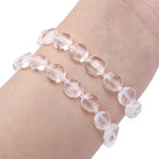 BEADIA Natural Faceted Clear Quartz Rondelle Disk Stone Beads 10x5mm 37cm for DIY Chain Jewelry Making - color: Clear Quartz