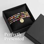 Set of 4 Colorful Bead Initial Bracelets, Personalized Stackable Jewelry, Adjustable Stretchy Charm Bracelets for Women, Beaded Bracelet Set, Trendy Custom Jewelry Gift - style: Colorful Bead - Y