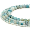 RUBYCA Wholesale Natural Amazonite Gemstone Round Loose Beads for DIY Jewelry Making 1 Strand - 6mm - color: Amazonite, size: 6 MM