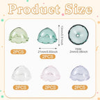 FASHEWELRY 10Pcs Glass Flower Beads Caps 5 Colors Clear Wind Bell Beads 21mm Glass Fishing Bead Jellyfish Bead for Wind Chimes Craft Jewelry Making - color: 5 Colors Bell Flower Beads