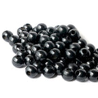 240Pcs Black Wood Beads 16mm for Craft Large Hole Wood Beads Hole:6mm (Black) - color: Black