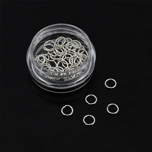 BEADIA 925 Sterling Silver Jump Rings 0.6x5mm 50pcs for Jewelry Making Findings - size: 0.6x5mm