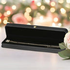 KUKUVR 2 Pieces Necklace Pendant Gift Box, PU Leather Jewellry Chain Holder Case for Wedding Day Birthday Anniversary Ceremony for Women (Black) - color: Black