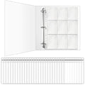 Transparent Jewelry Storage Binder Book Anti Oxidation Jewelry Zipper Bag Plastic Storage Holder Travel Earring Ear Stud Bracelet Necklace Organizer, Loose Leaf Book with 50 PVC Bags (288 Grids)