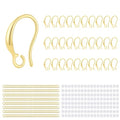 14K Gold Plated Earring Hooks, 230PCS Hypoallergenic Earring Findings for Jewelry Making Fish Hooks for DIY Bulk Pack - color: 14K Gold-Simple Earring Hooks